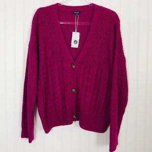 Splendid Magenta Cardigan